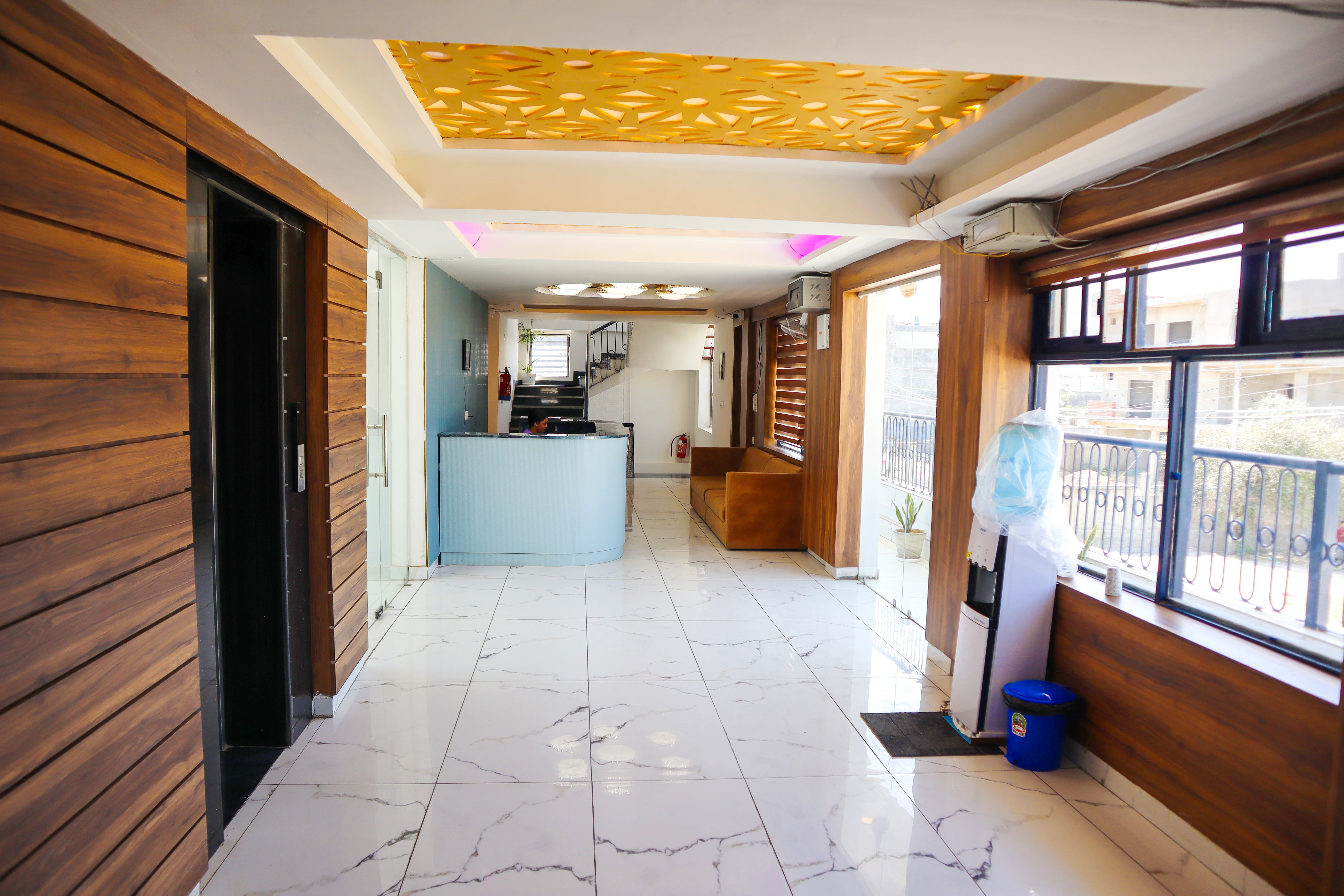 Reception and waiting area at Athena Behavioral Health, Greater Noida